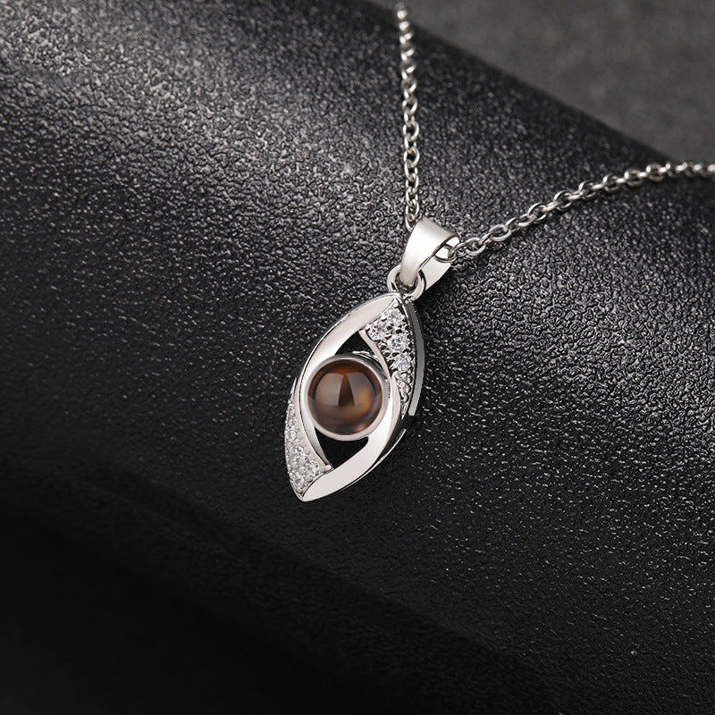 Customized Demon Eye Projection Necklace Pendant