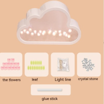 Handmade DIY Cloud Tulip Mirror Night Light
