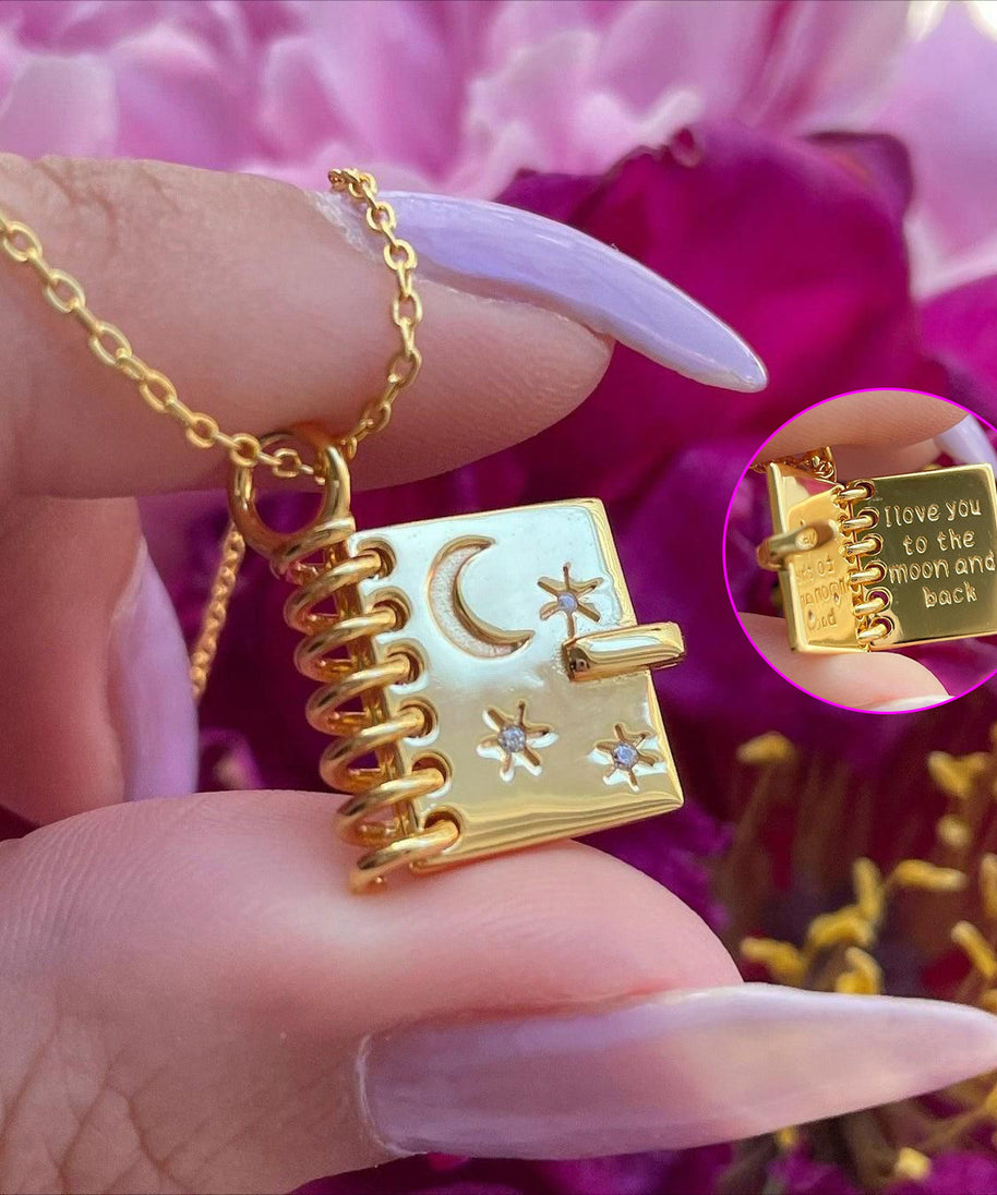 Skybound Openable Love Book-shaped Necklace