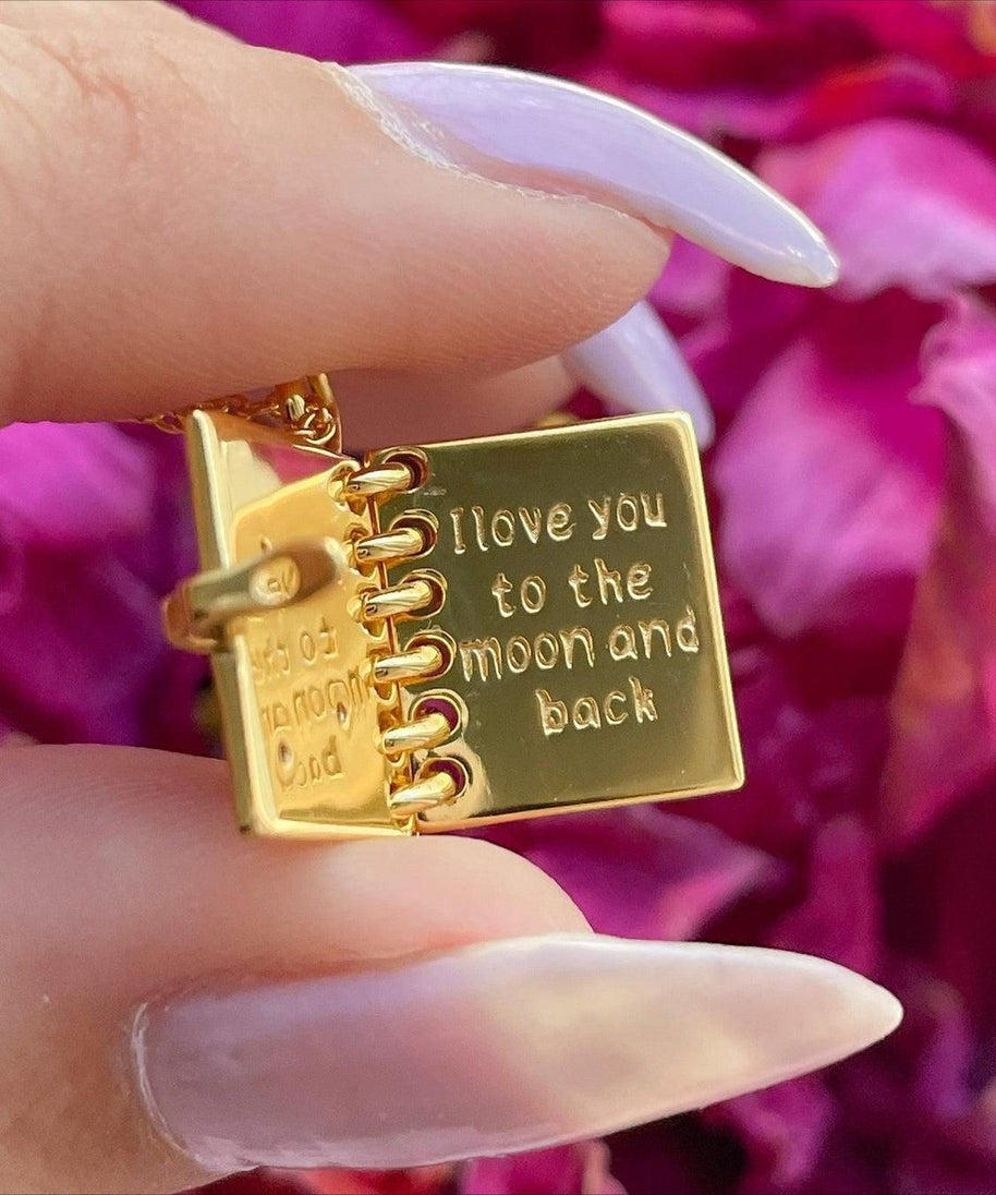 Skybound Openable Love Book-shaped Necklace