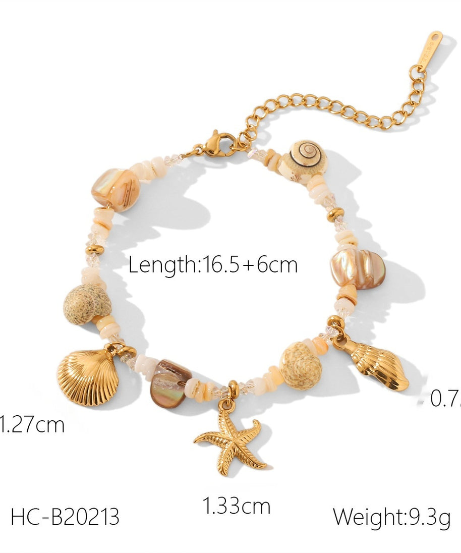 Treasured Starfish Shell Bracelet & Necklace