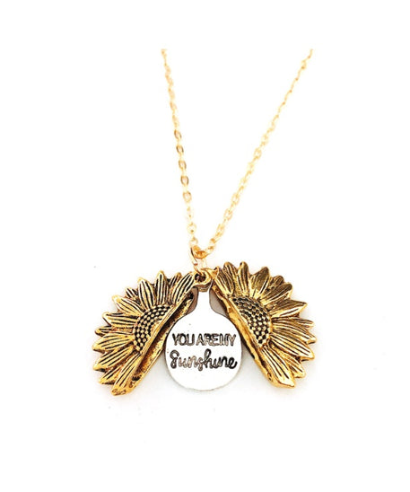 PRICES AMKE NO SENSE Radiating Sunflower Opening Necklace