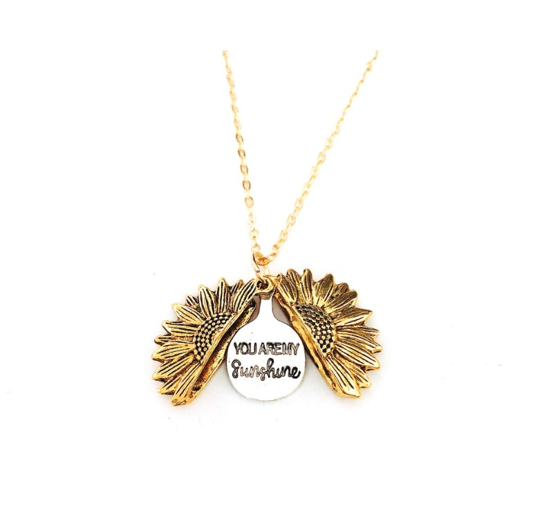 PRICES AMKE NO SENSE Radiating Sunflower Opening Necklace