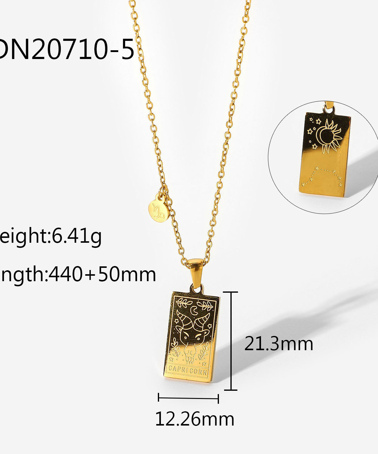 Zodiac Constellation Panel Necklace