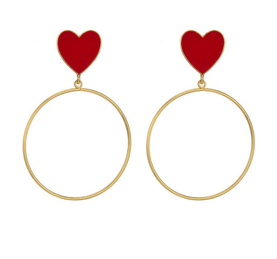 Scintillating Love Themed Earrings