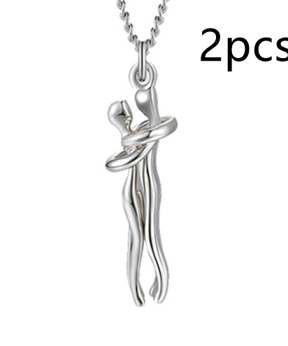 Passion Loving Couple Hugging Necklace