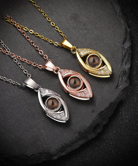 Customized Demon Eye Projection Necklace Pendant