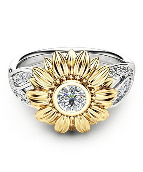 Radiant Blossom Sunflower Ring