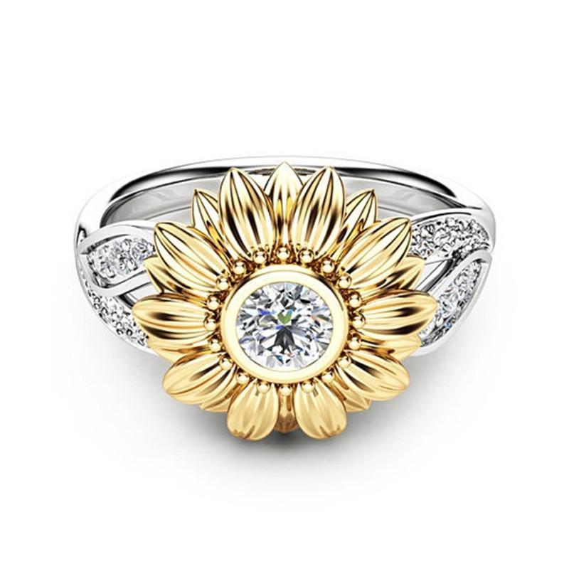 Radiant Blossom Sunflower Ring