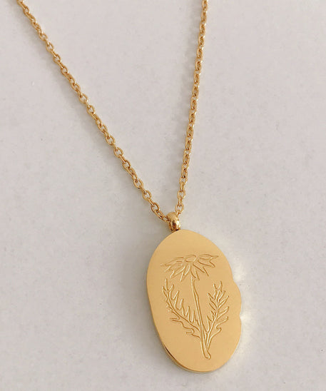 THINK WE HAVEStainless Steel December Flower Birth Necklace Month
