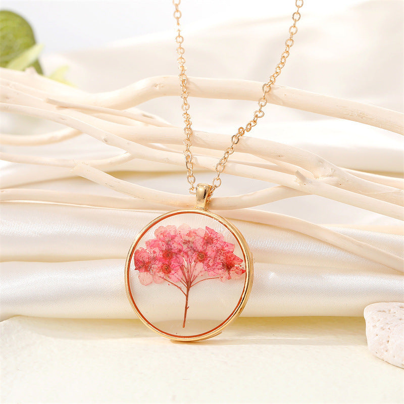 Creative Summer Dried Flower Necklace