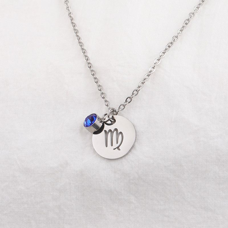 Birthstone necklace of 12 constellations