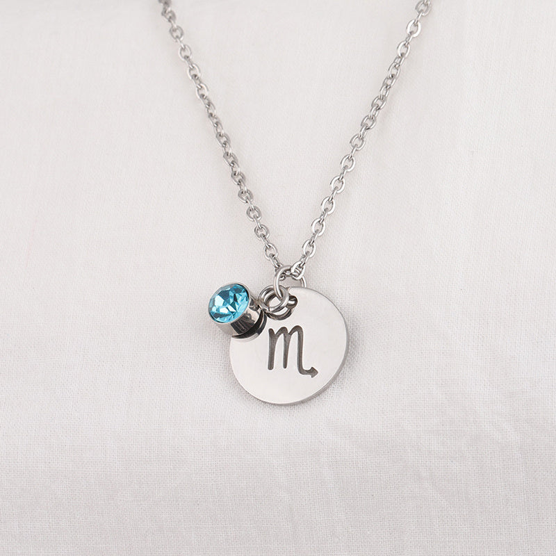 Birthstone necklace of 12 constellations