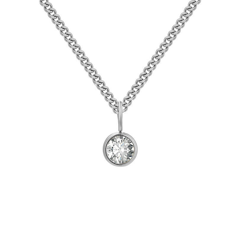 Prismatic Diamond Birthstone Necklace