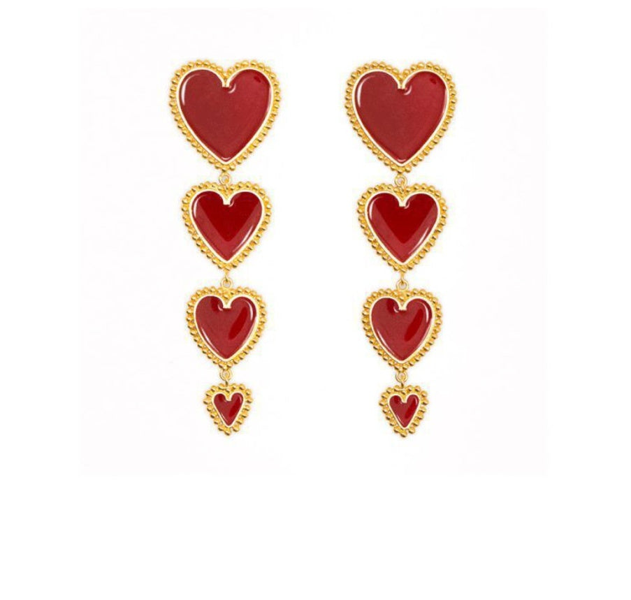 Scintillating Love Themed Earrings