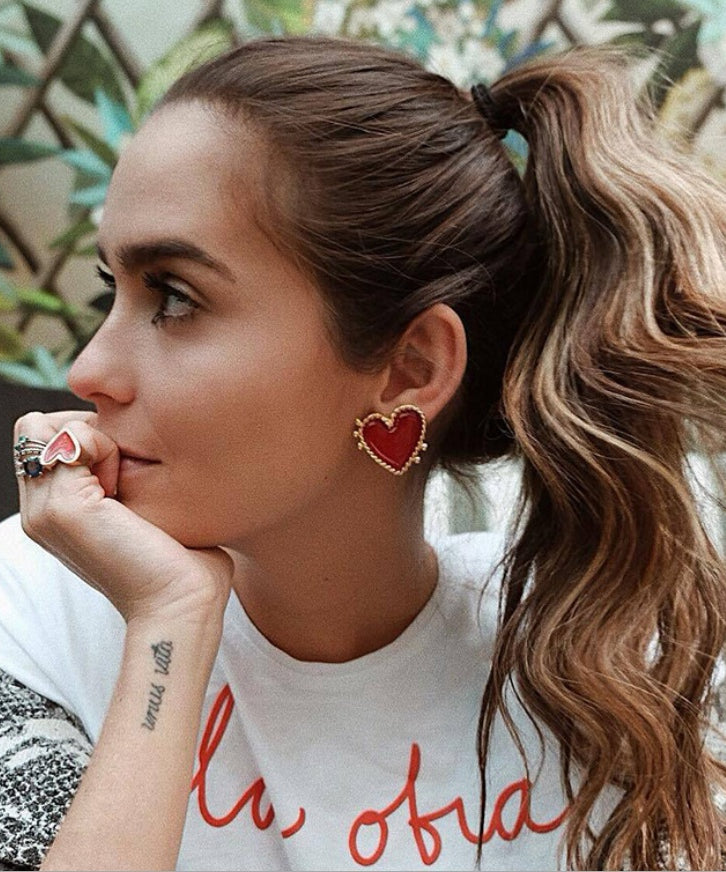 Scintillating Love Themed Earrings