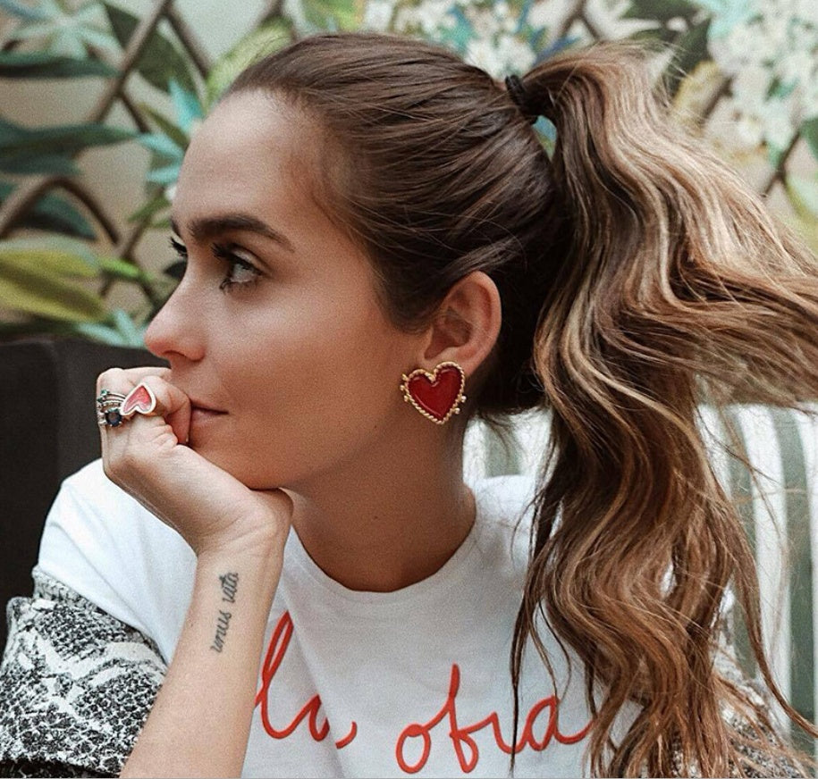 Scintillating Love Themed Earrings