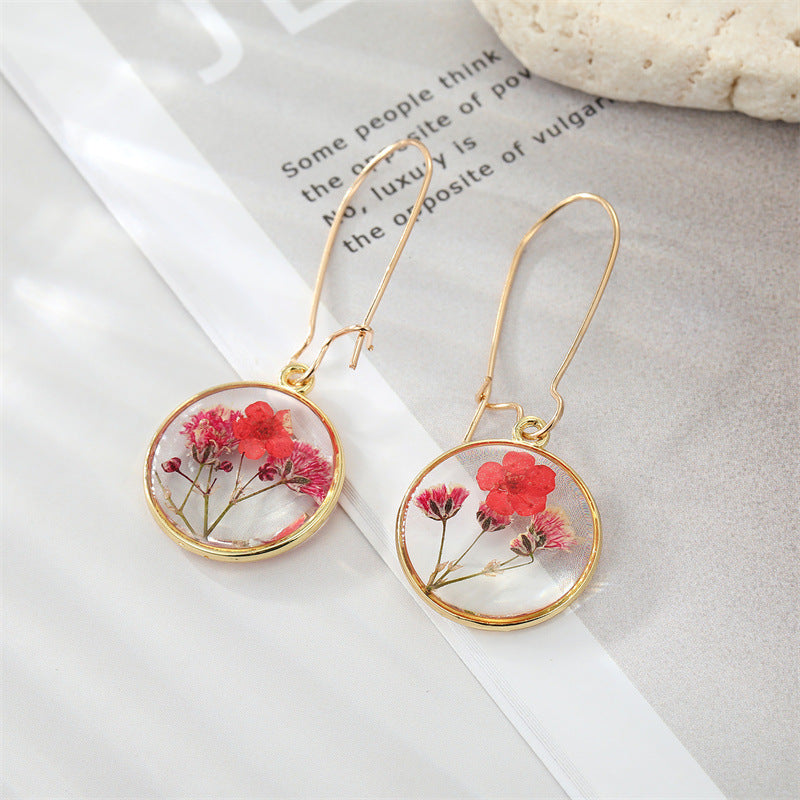 Bohemian Dried Flower Earrings