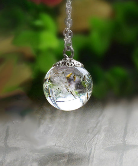 Botanic Resin Dandelion Flower Necklace