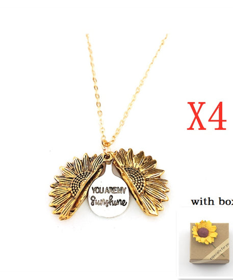 PRICES AMKE NO SENSE Radiating Sunflower Opening Necklace