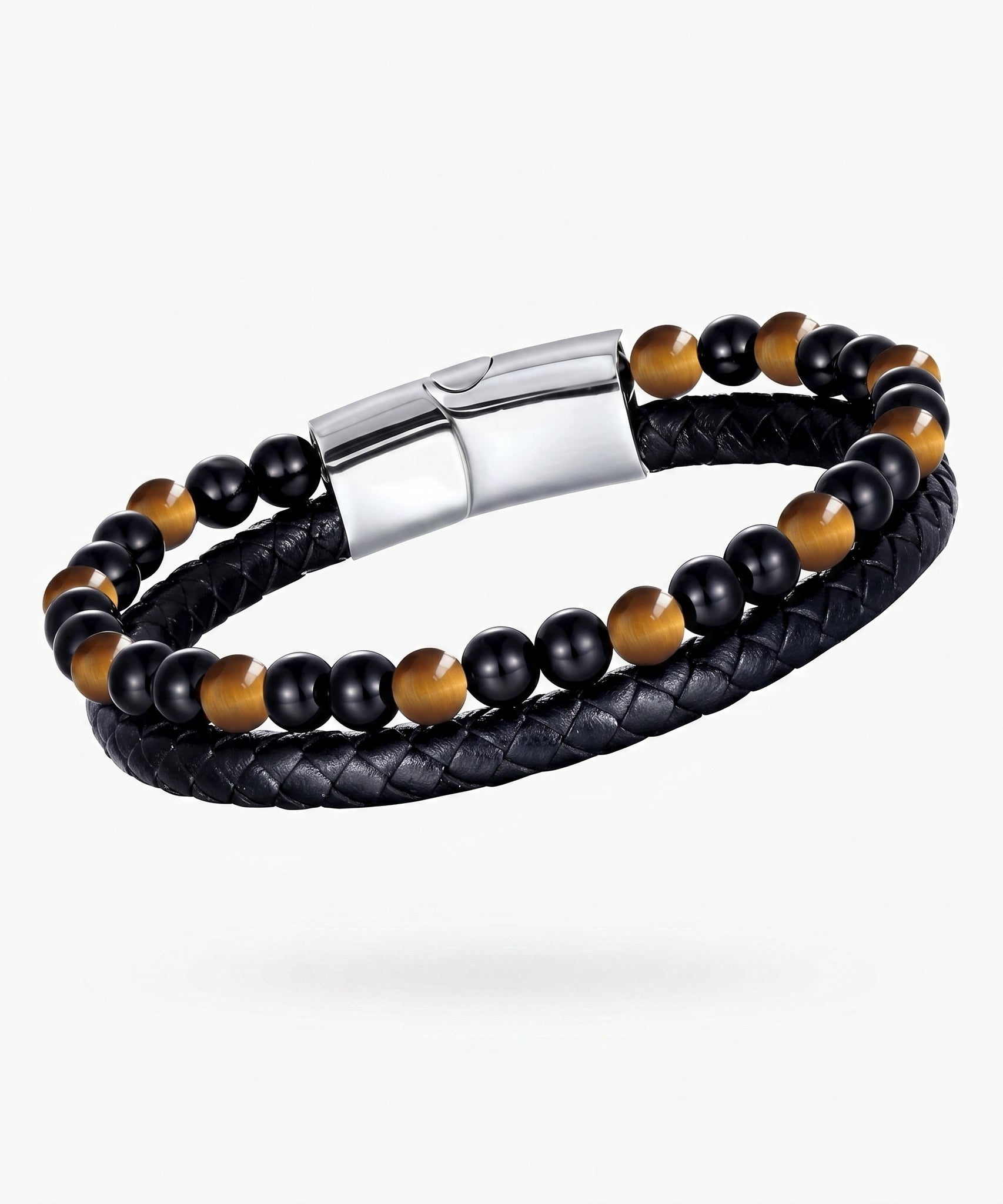 Grounded Volcanic Stone Tigereye Bracelet