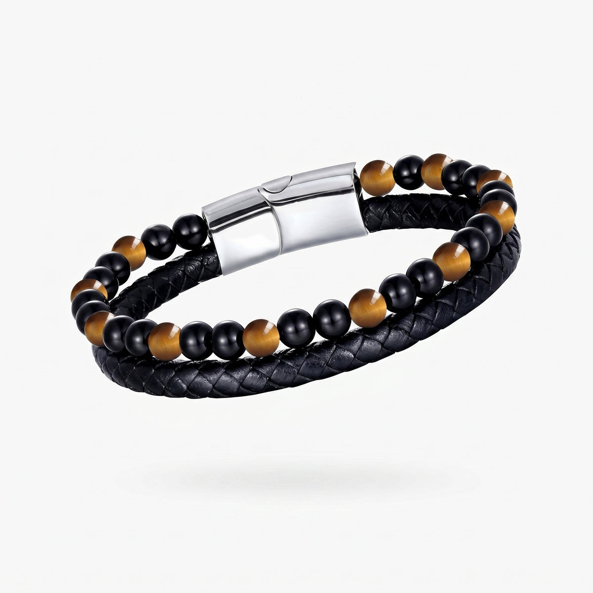 Grounded Volcanic Stone Tigereye Bracelet