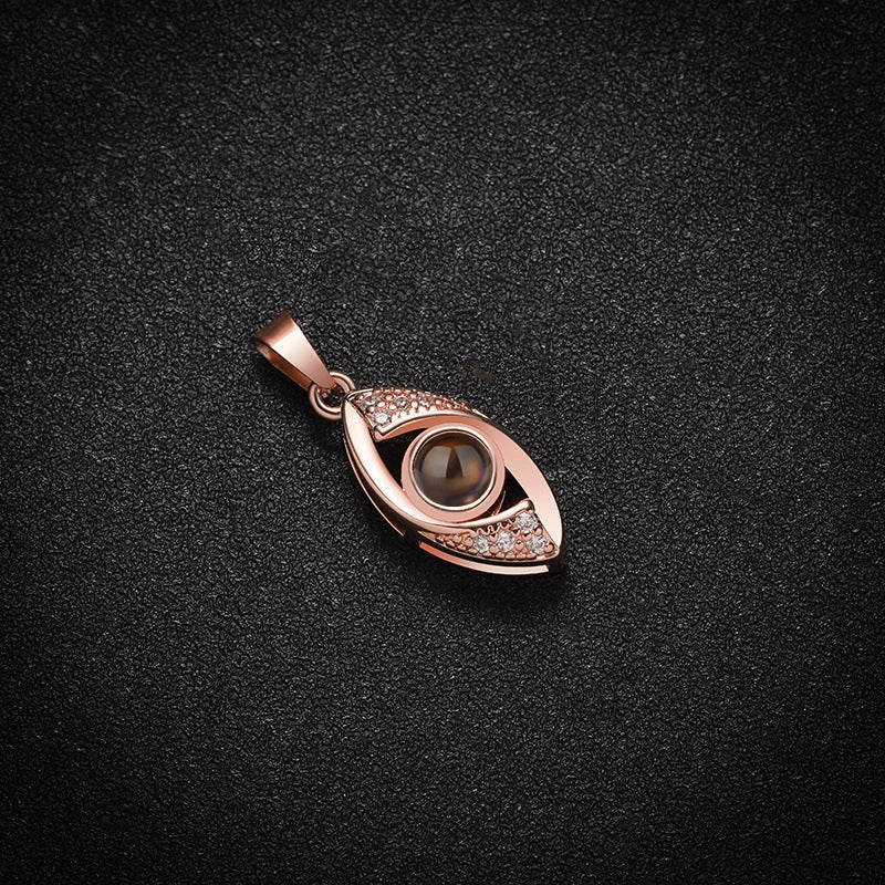 Customized Demon Eye Projection Necklace Pendant