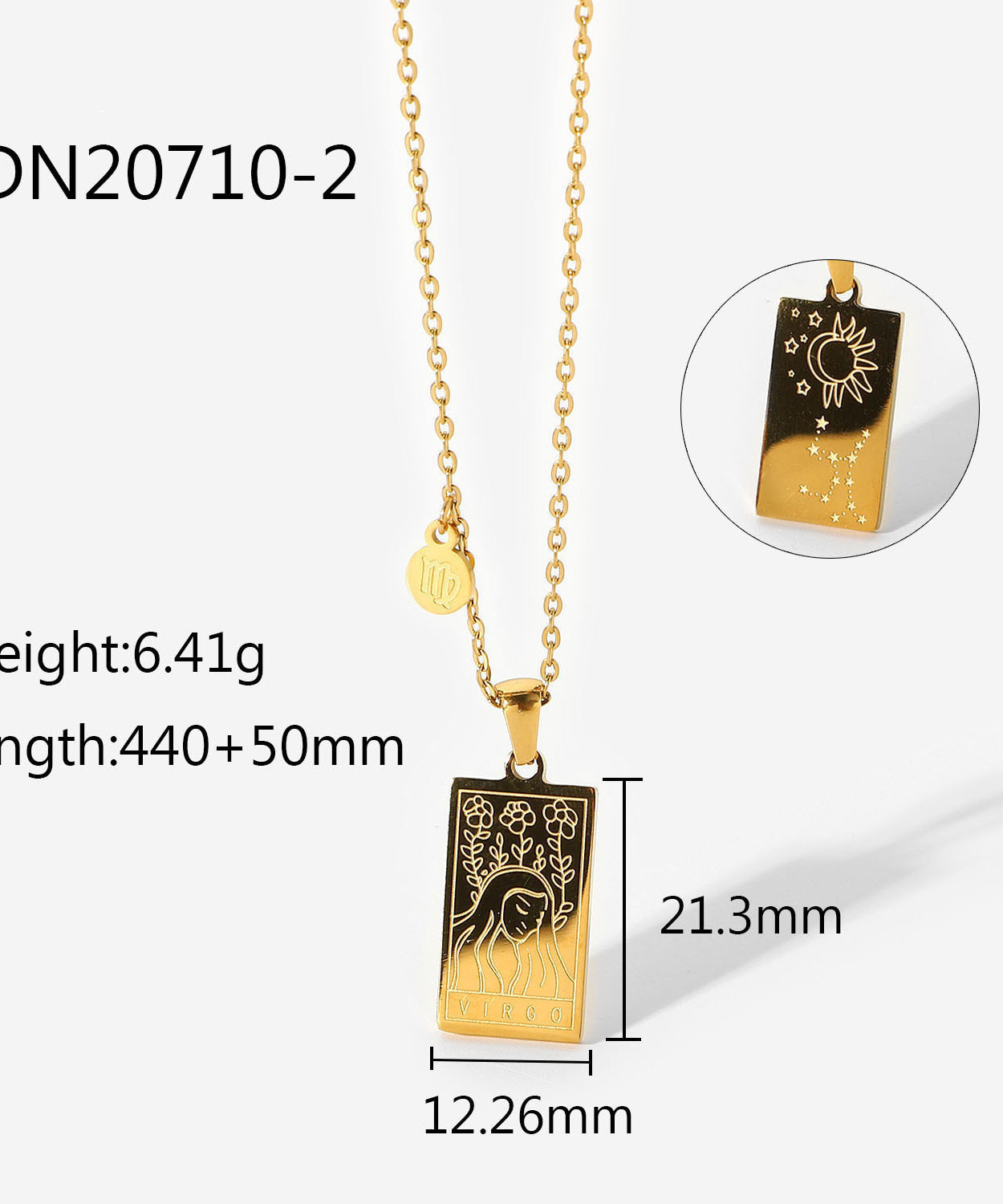 Zodiac Constellation Panel Necklace