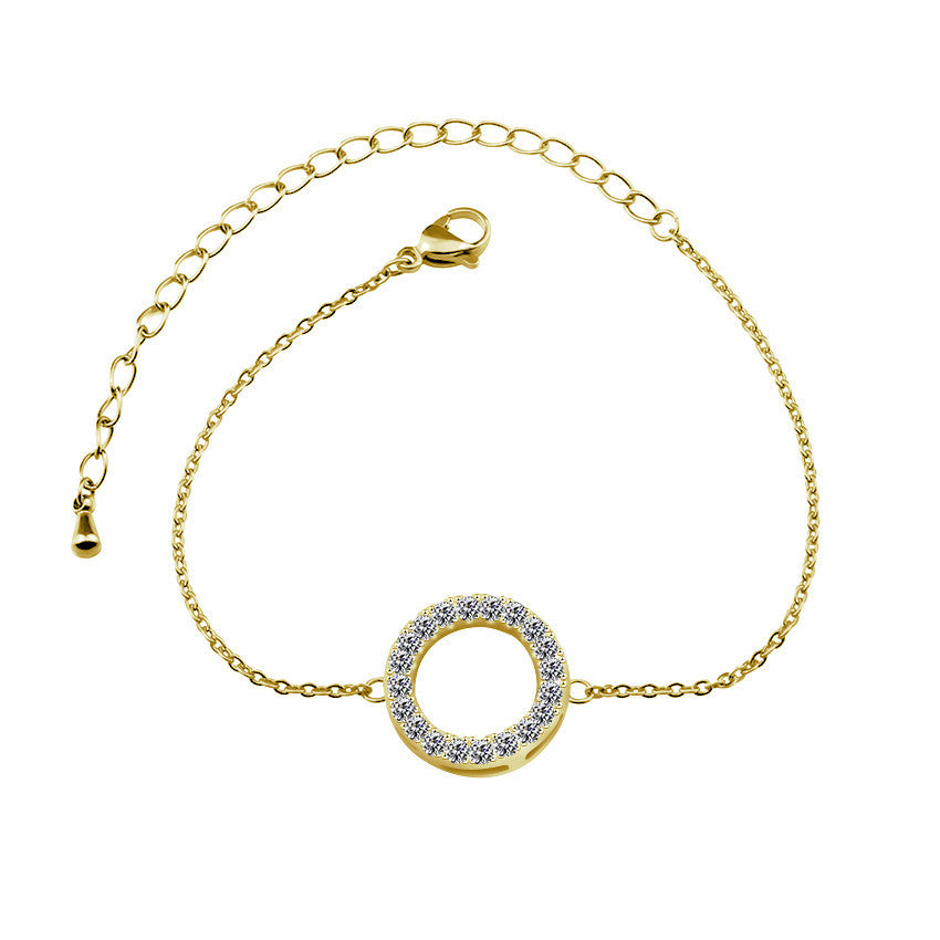 Geometric Round Crystal Encrusted Bracelet