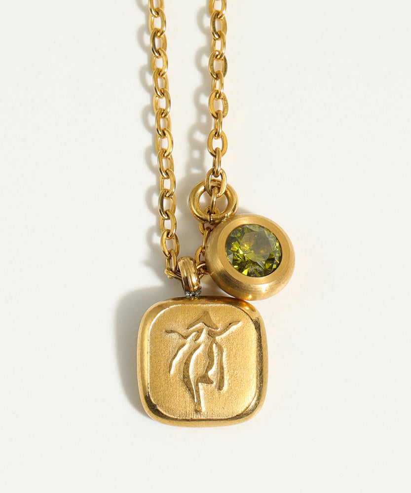 Constellation  Zodiac Birthstone Necklace