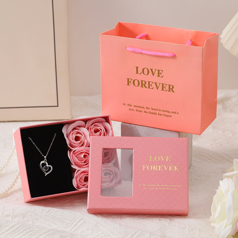 Love Forever Soap Rose Jewelry Box