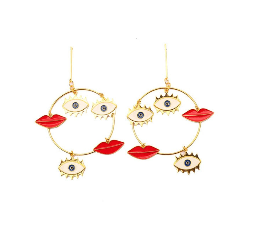 Scintillating Love Themed Earrings