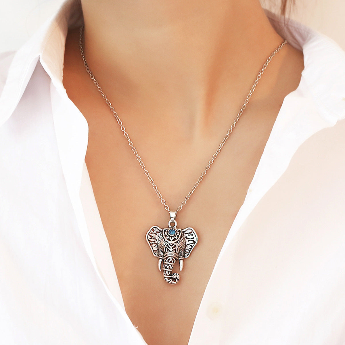 African Elephant Necklace