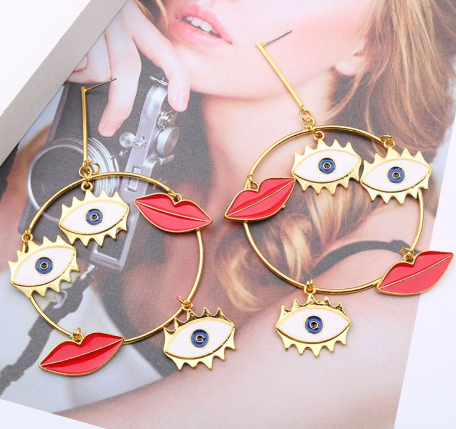 Scintillating Love Themed Earrings