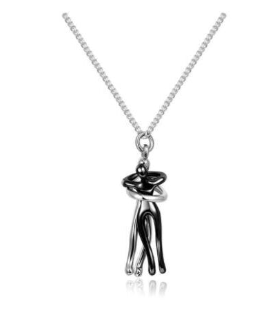 Passion Loving Couple Hugging Necklace