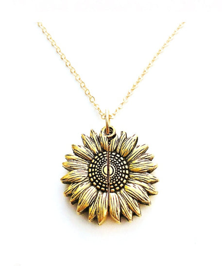 PRICES AMKE NO SENSE Radiating Sunflower Opening Necklace