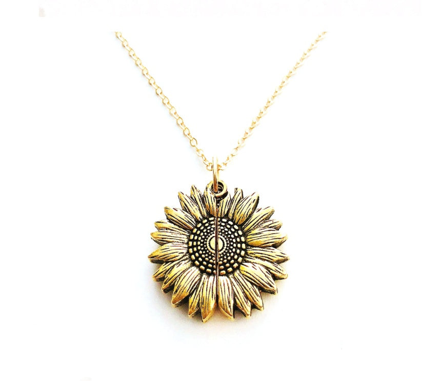 PRICES AMKE NO SENSE Radiating Sunflower Opening Necklace