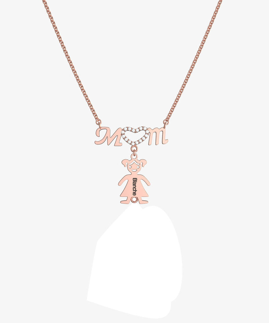 Personalized "Kids & Mom" Necklace