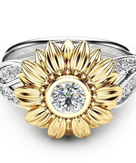 Radiant Blossom Sunflower Ring