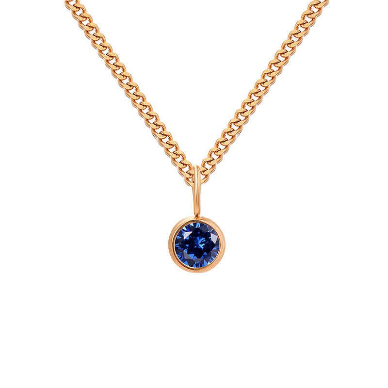 Prismatic Diamond Birthstone Necklace