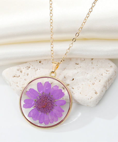 Effervescent Preserved Flower Necklace
