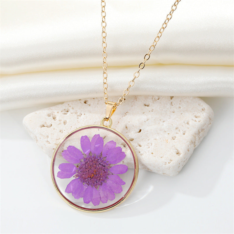 Effervescent Preserved Flower Necklace