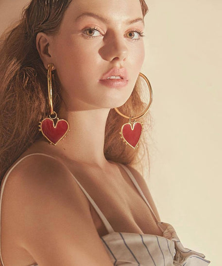 Scintillating Love Themed Earrings