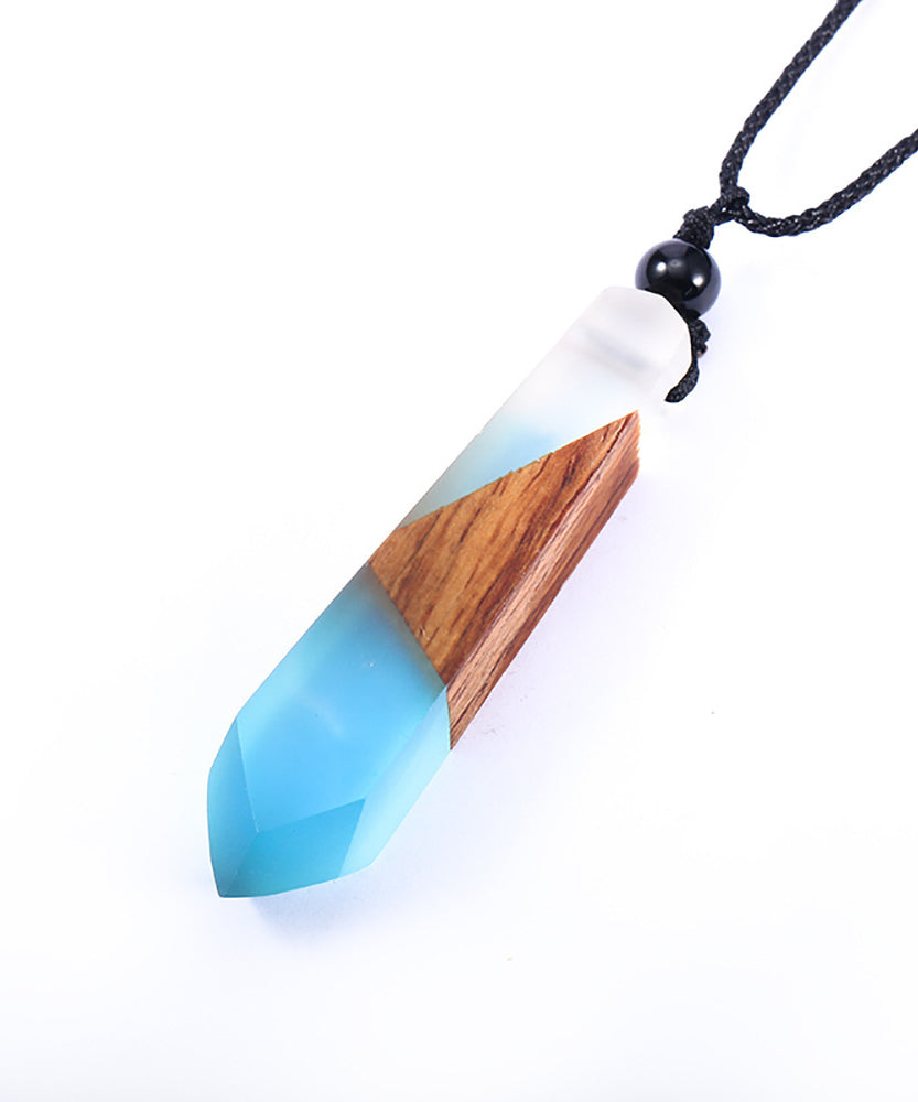 Lustrous Vintage Wood & Resin Necklace