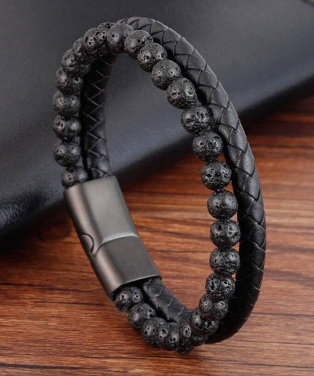 Grounded Volcanic Stone Tigereye Bracelet