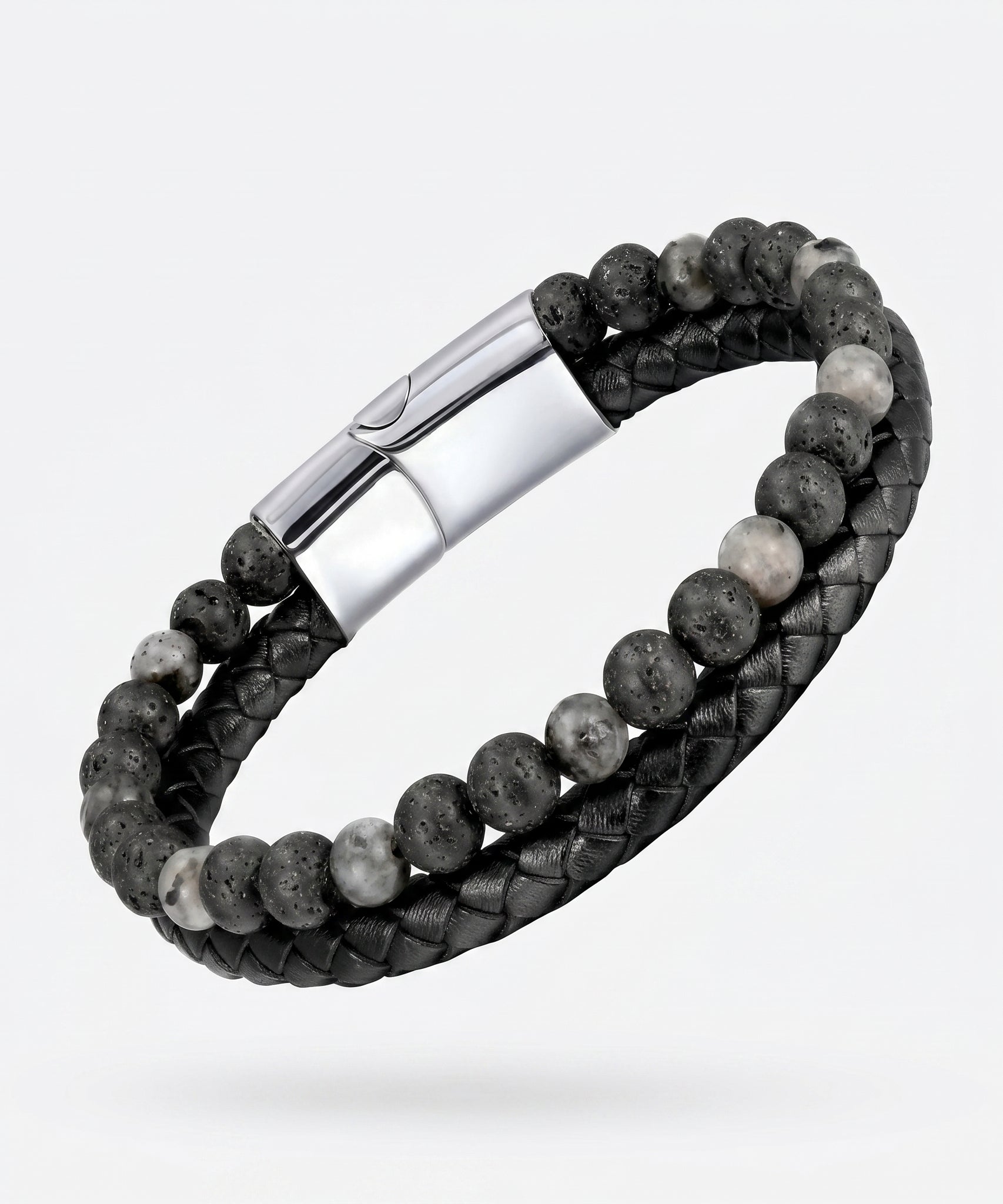 Grounded Volcanic Stone Tigereye Bracelet