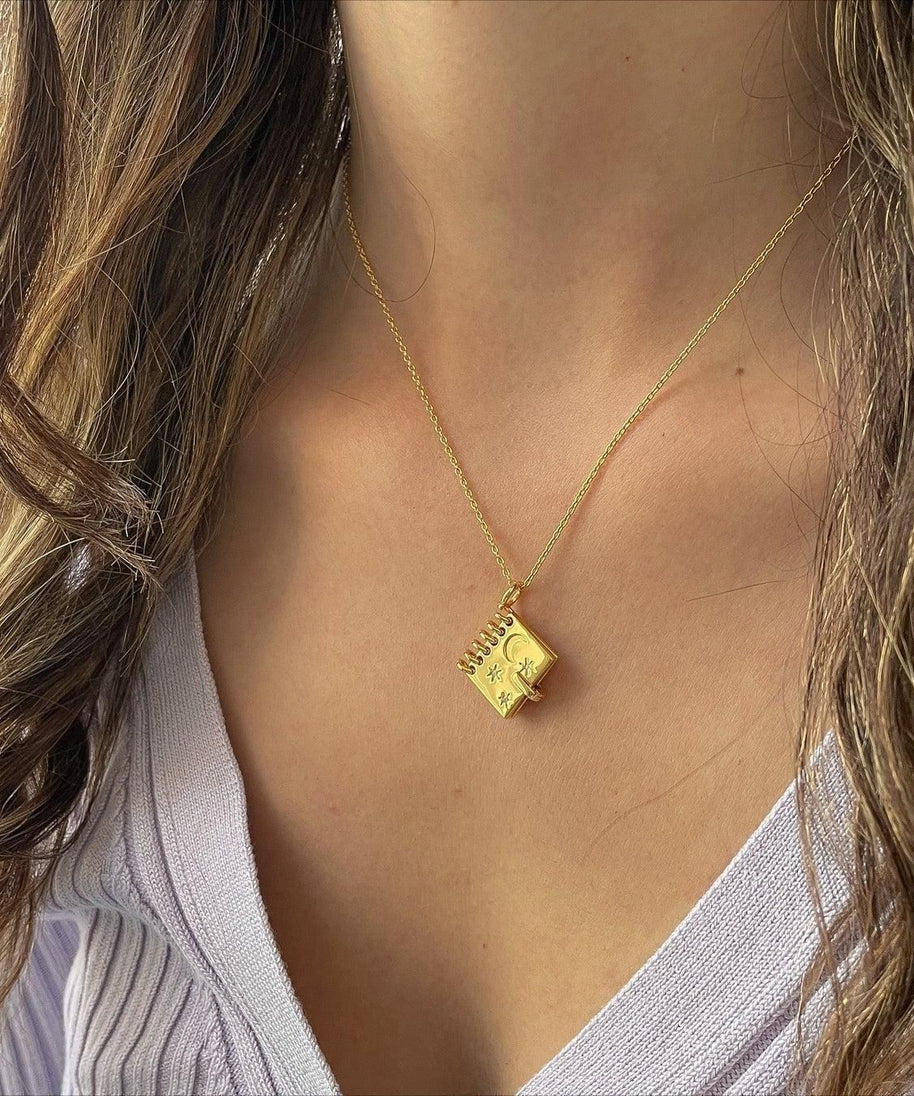 Skybound Openable Love Book-shaped Necklace