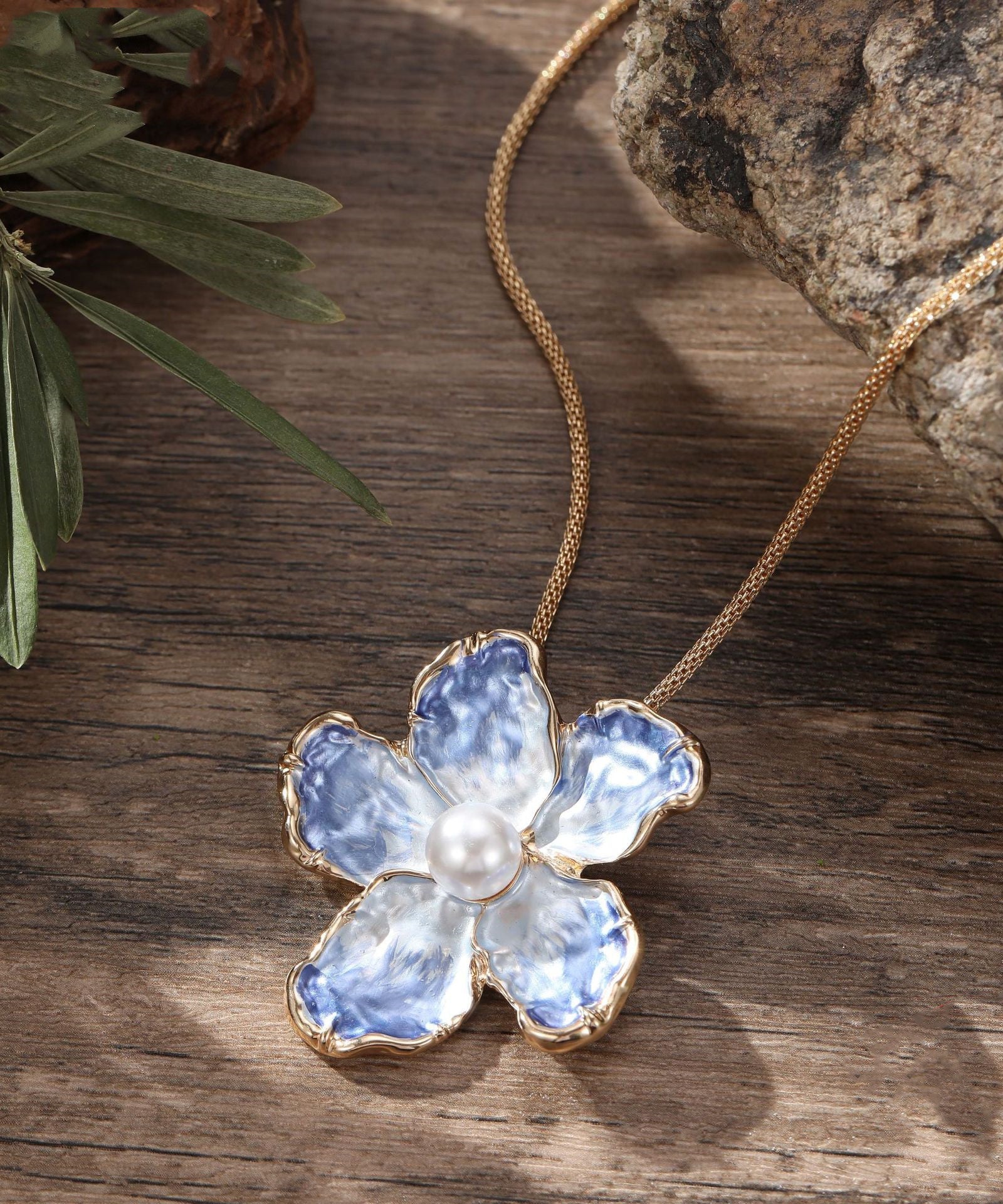 Nestled Camellia Necklace