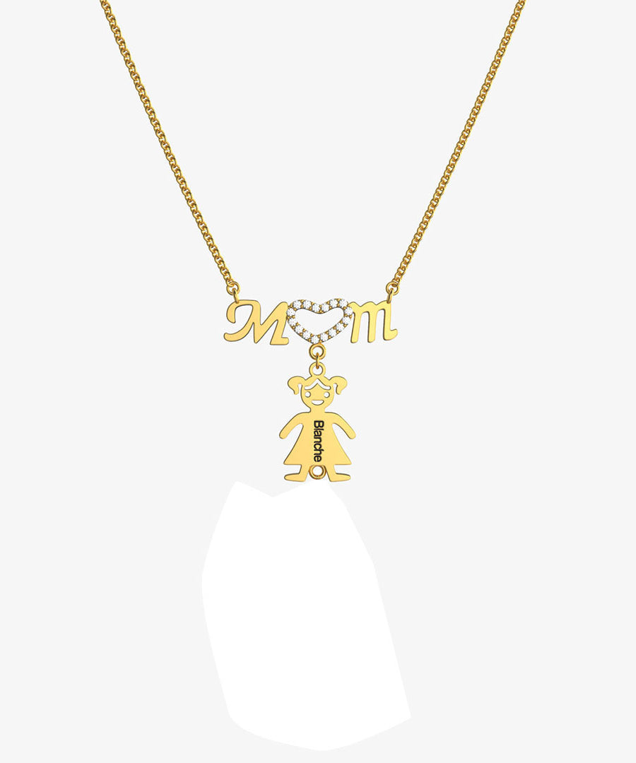Personalized "Kids & Mom" Necklace