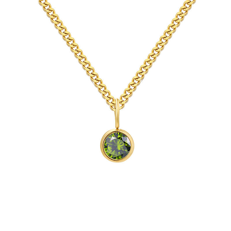 Prismatic Diamond Birthstone Necklace